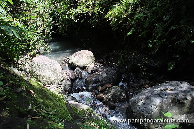 The Water Way of Haduan Falls with the huge Rocks