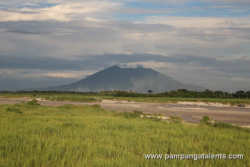View on Mt. Arayat at Sacobia River  Bridge in Mabalacat