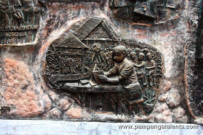 Monument: Pres. Macapagal as Honor Student from Elementary to High School