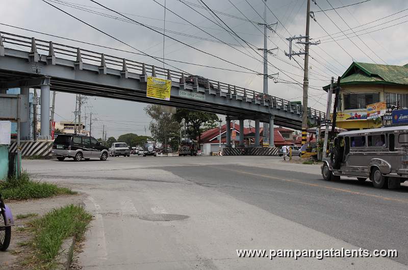 Vehicles crossing the Lazatin Flyover Intersection City of San Fernando