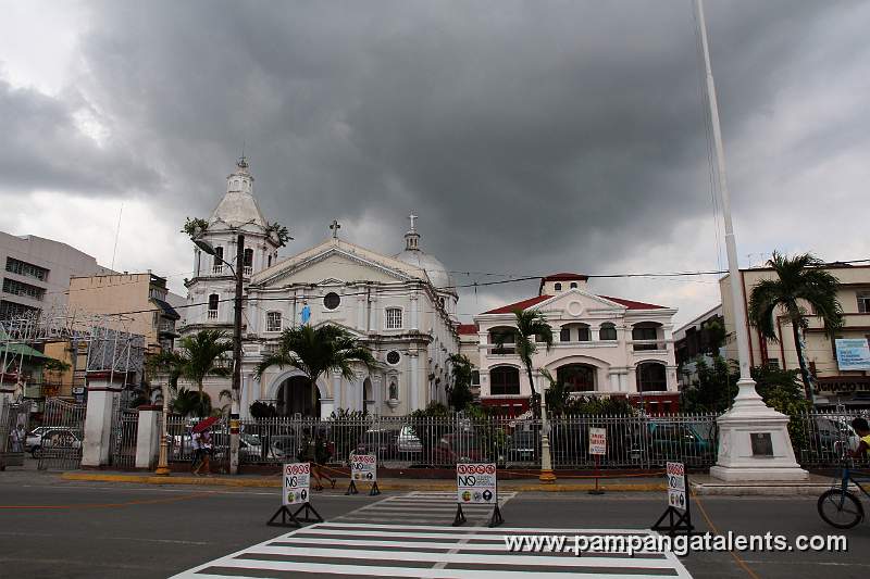 Overview of the Metropolitan Cathedral of San Fernando besides is the Cathedral Hall in Pampanga