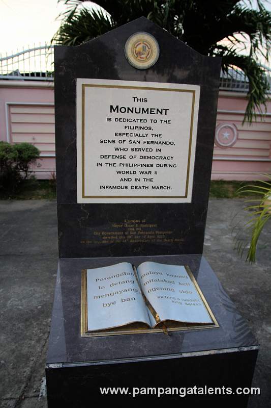 Monument for Filipinos how served in  defense during World War II