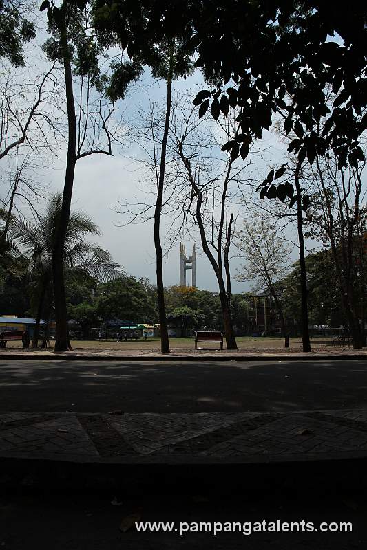 Overview of Zipline Park with Quezon Memorial Shrine in Background.