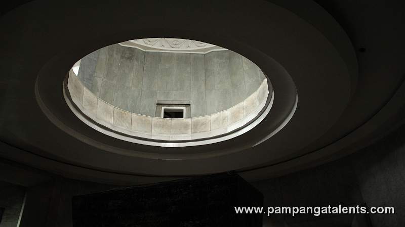 Circular Ventillation Opening on Top of the Mausoleum of Pres. Quezon in Quezon Memorial Shrine.