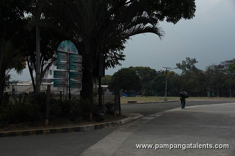 Directional Sign Near Quezon Memorial Shrine in Quezon City.