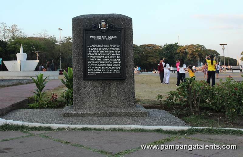 Marker for Quezon Memorial Shrine and Monument given by National Historical Commision