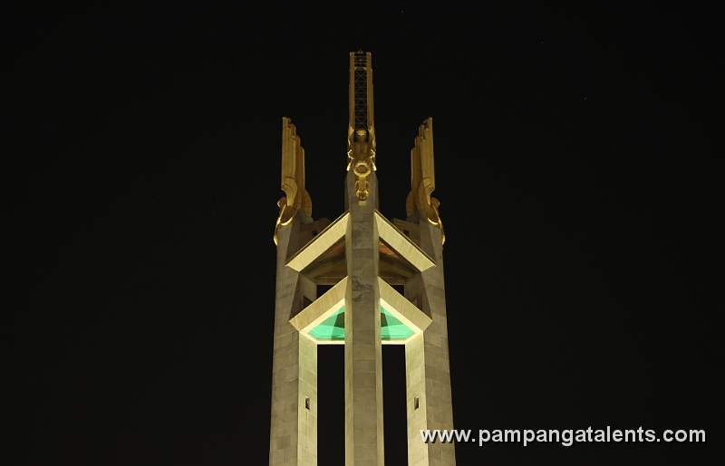 Angel sculptures in Quezon Memorial Monument representing the Luzon, Visayas and Mindanao.