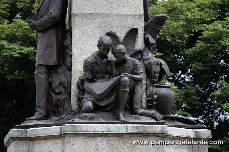 Right side detail view of Rizal Shrine Monument
