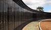 Memorial Wall Around Monument  Location: Capas National Shrine - Tarlac Philippines