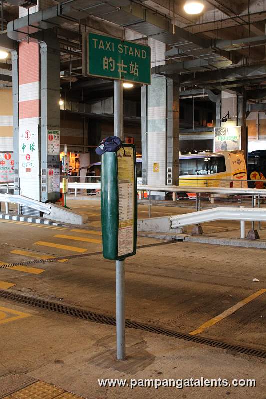 Taxi stand on the Peak Tower (top station)