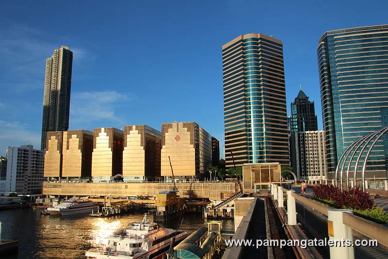 Skyline view from China Ferry Terminal on Gateway Blvd Kowloon Tsim Sha Tsui